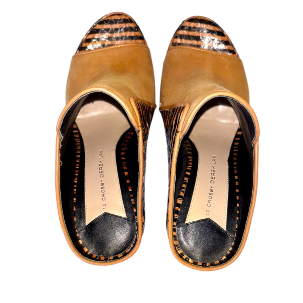 Derek Lam 10 Crosby | Snakeskin Striped Sandals | Size: 8 - Picture 3 of 6